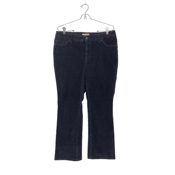 St. John's Bay Pants - St Johns Bay Pants Size 12p Black Corduroy Straight Fit Secret Slender Bootcut